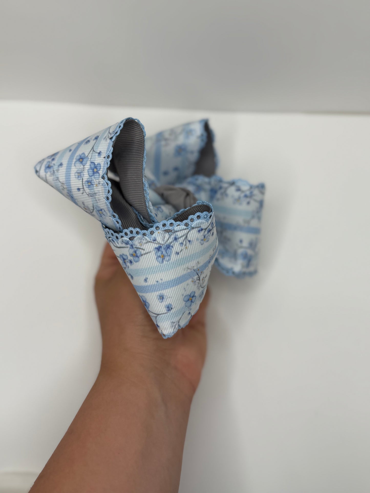 Blue Blossom - 5 inch Bow