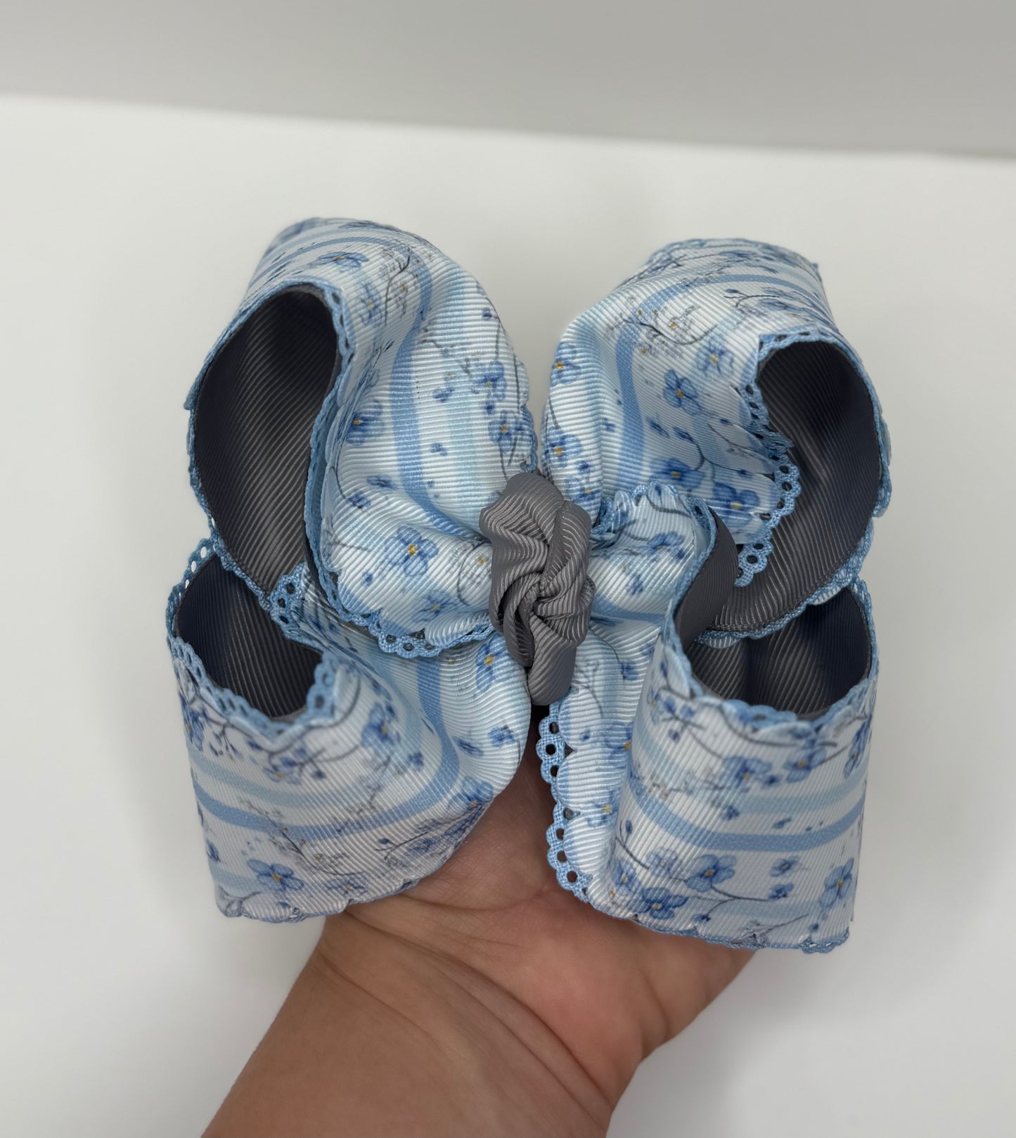 Blue Blossom - 5 inch Bow