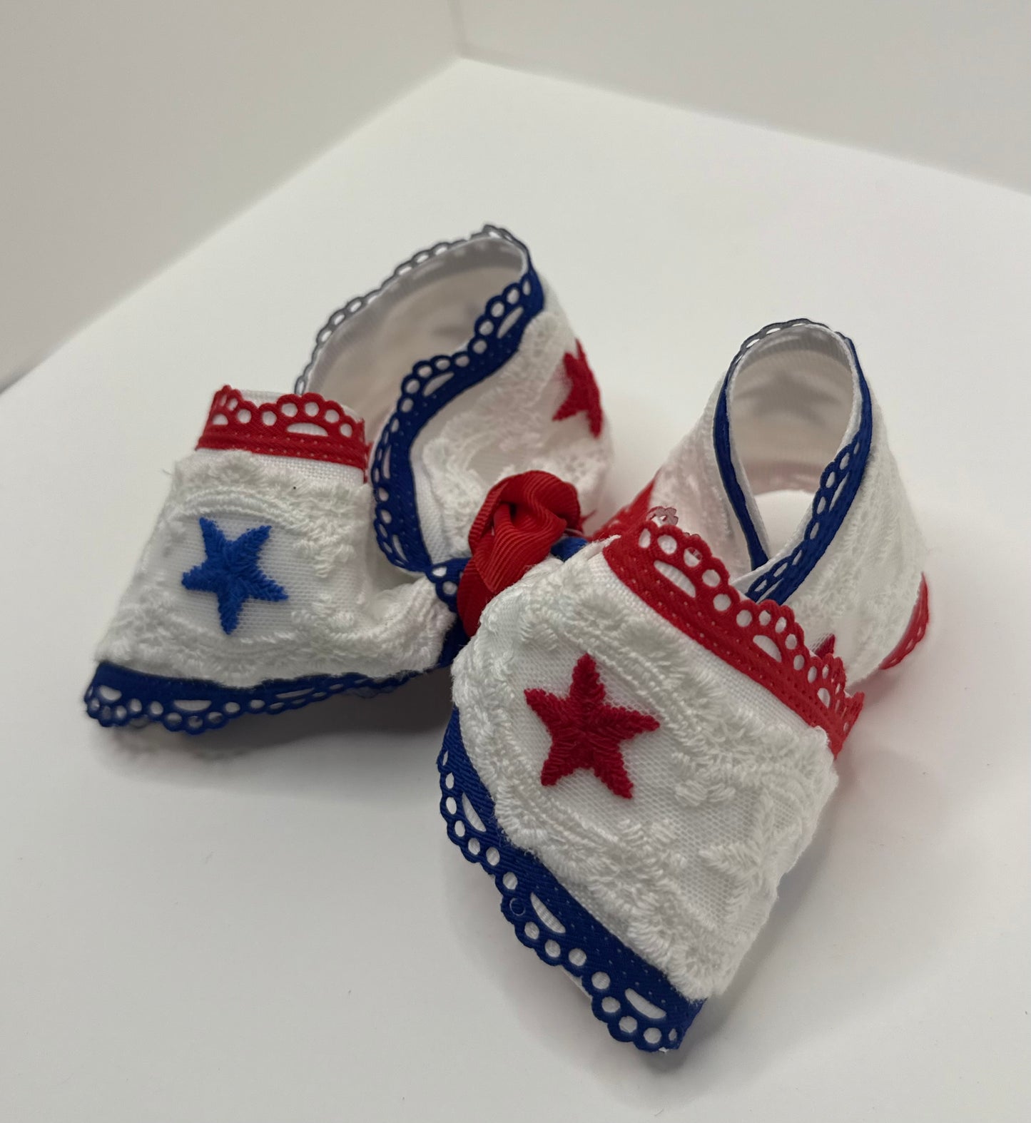 RWB Lace - 5 inch bow