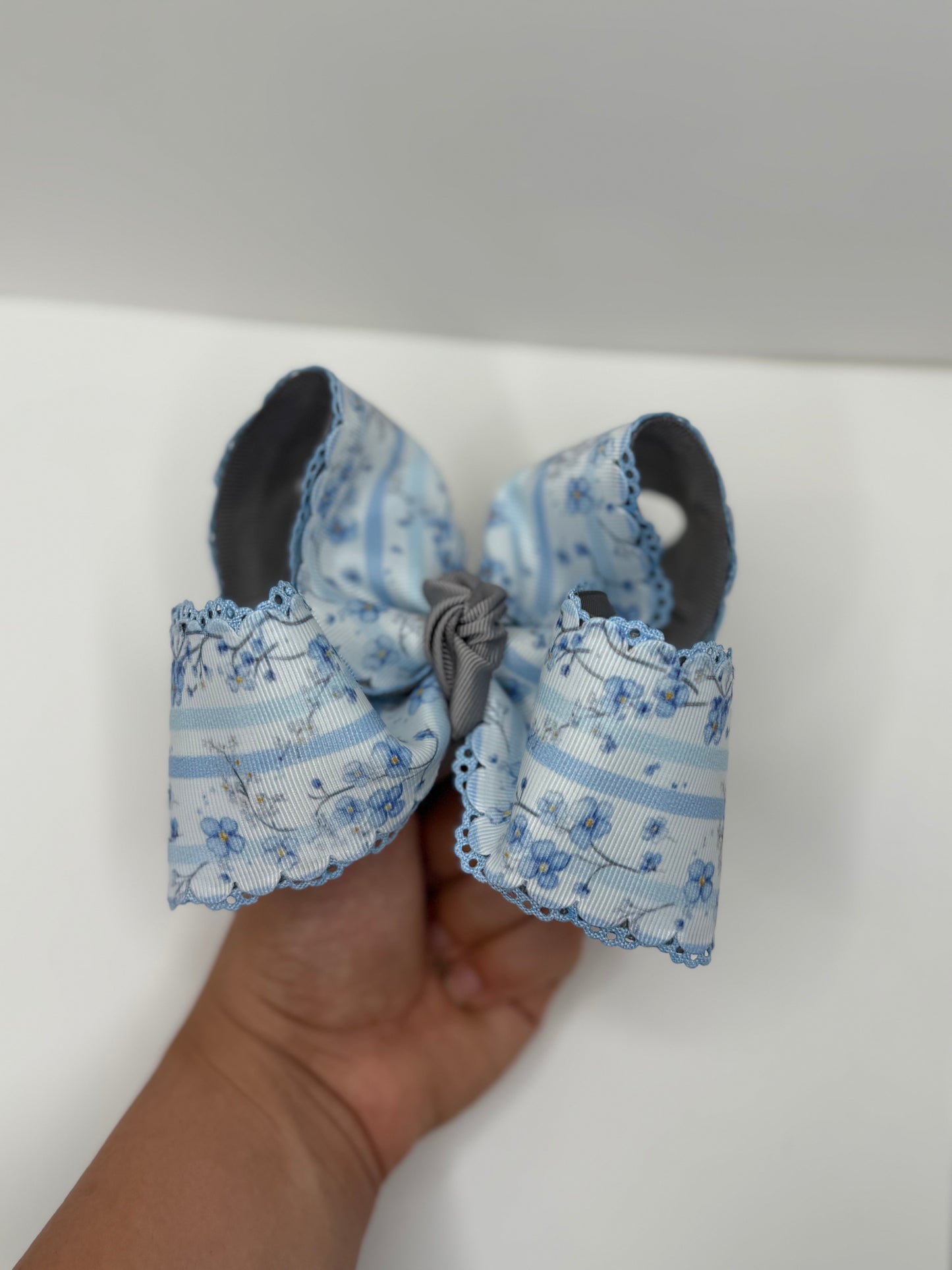 Blue Blossom - 5 inch Bow
