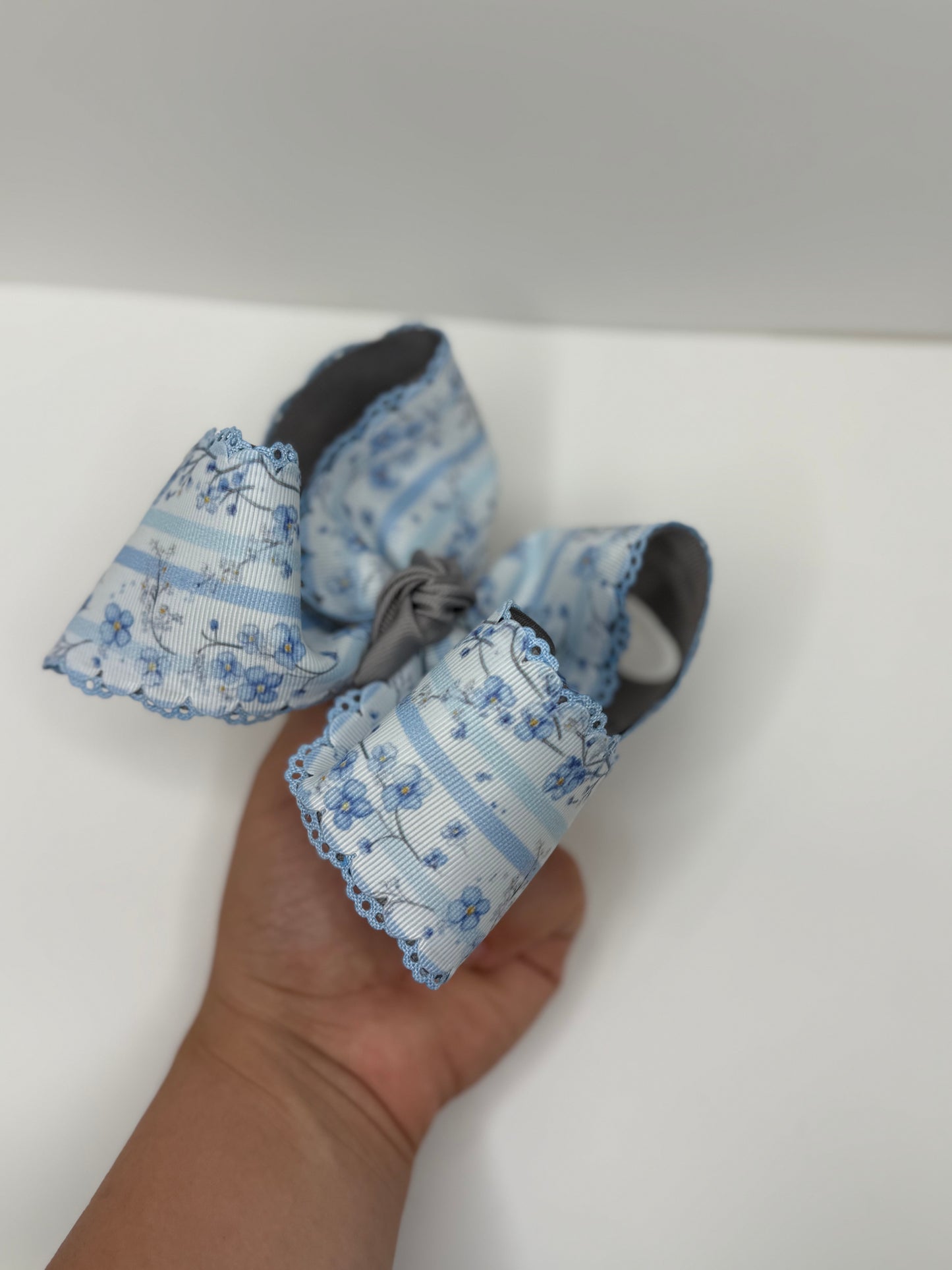 Blue Blossom - 5 inch Bow