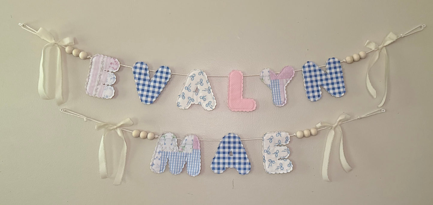 Quilted Name Banners
