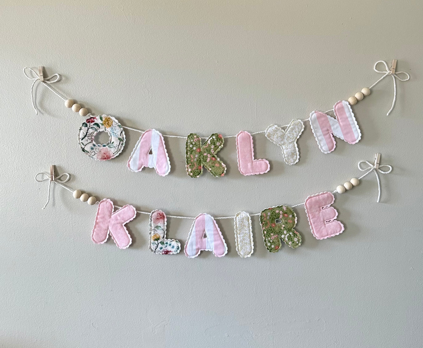 Quilted Name Banners