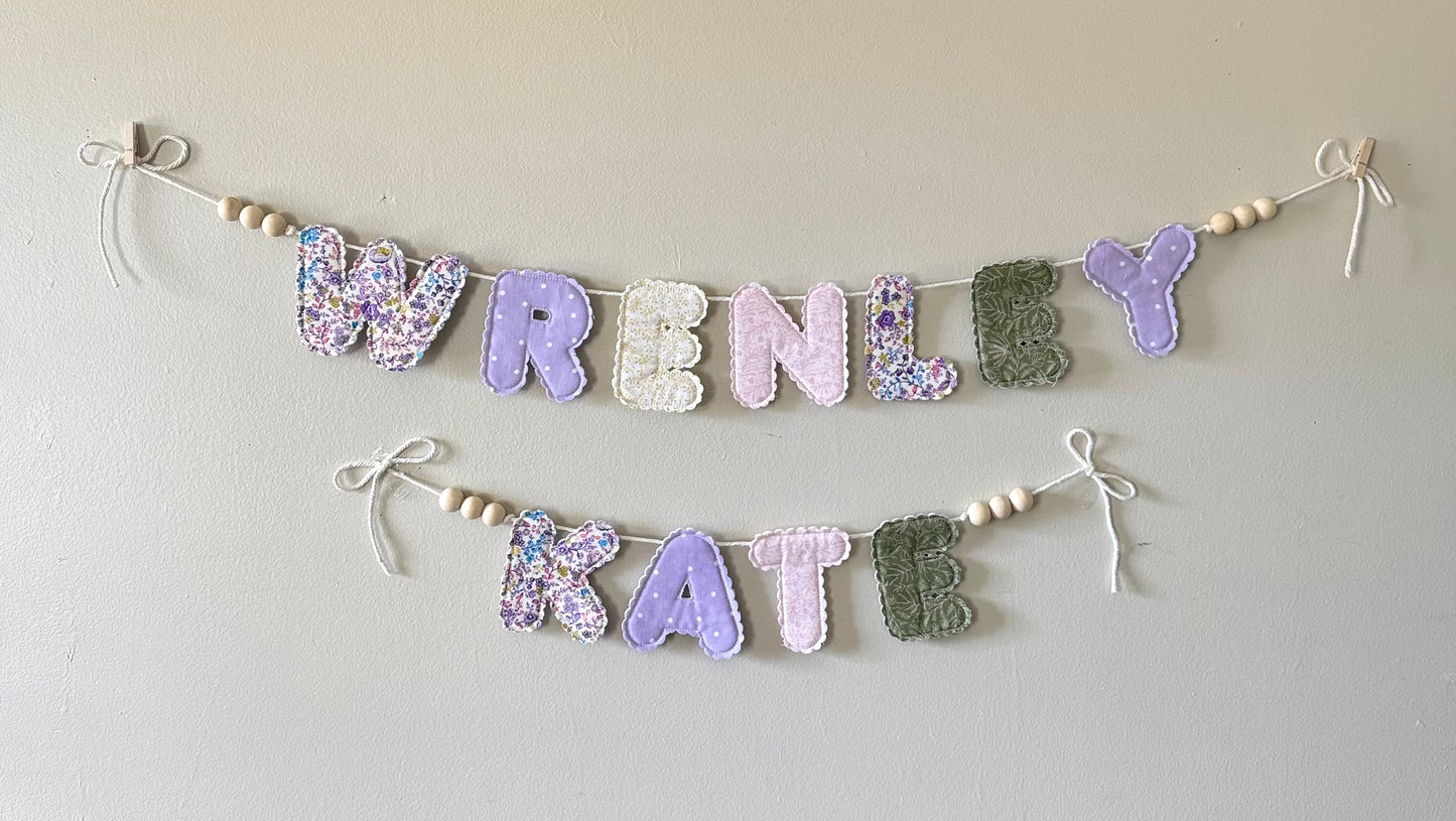 Quilted Name Banners