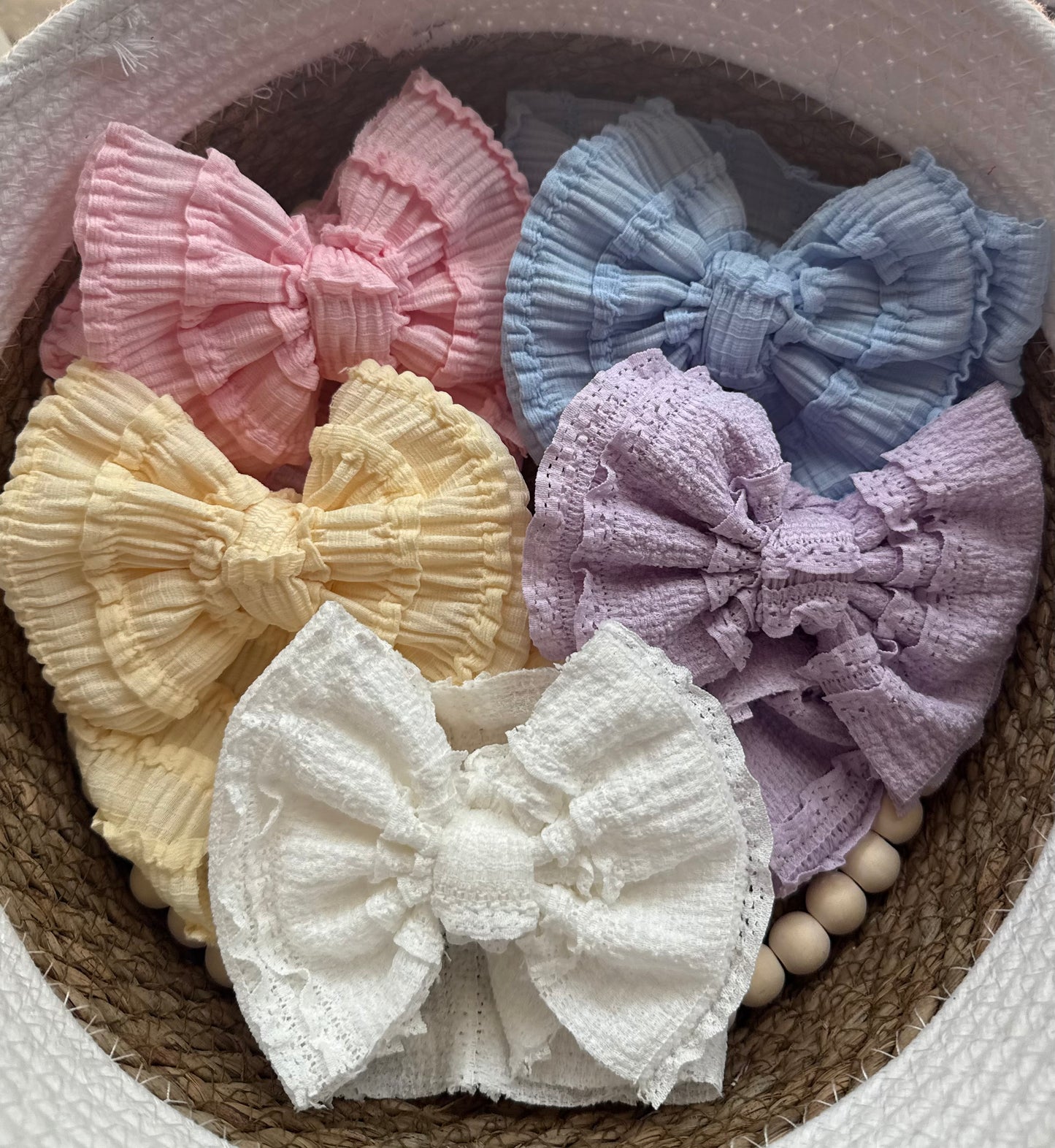 Ruffle Knit Headwraps - 5 inch