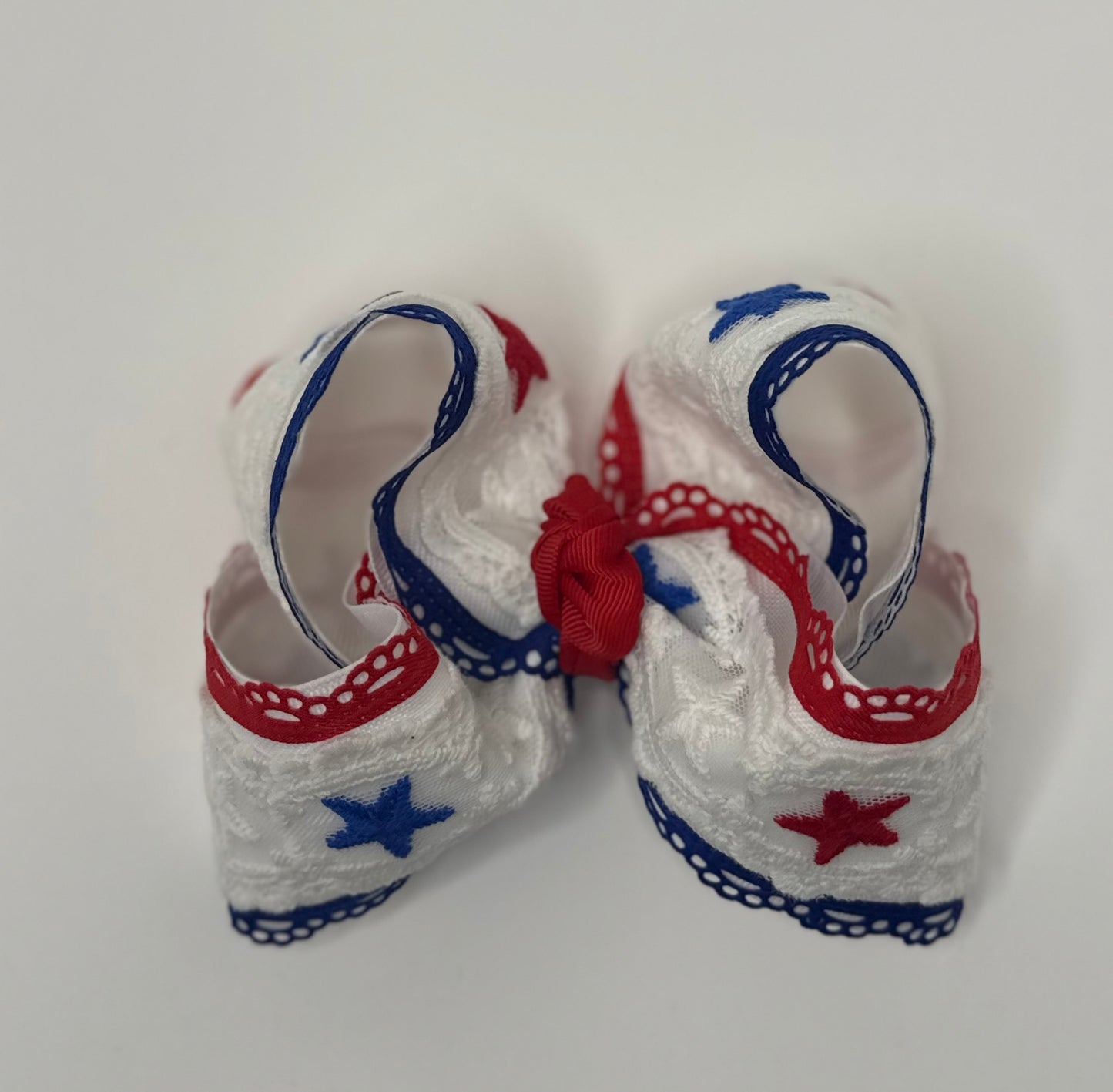 RWB Lace - 5 inch bow