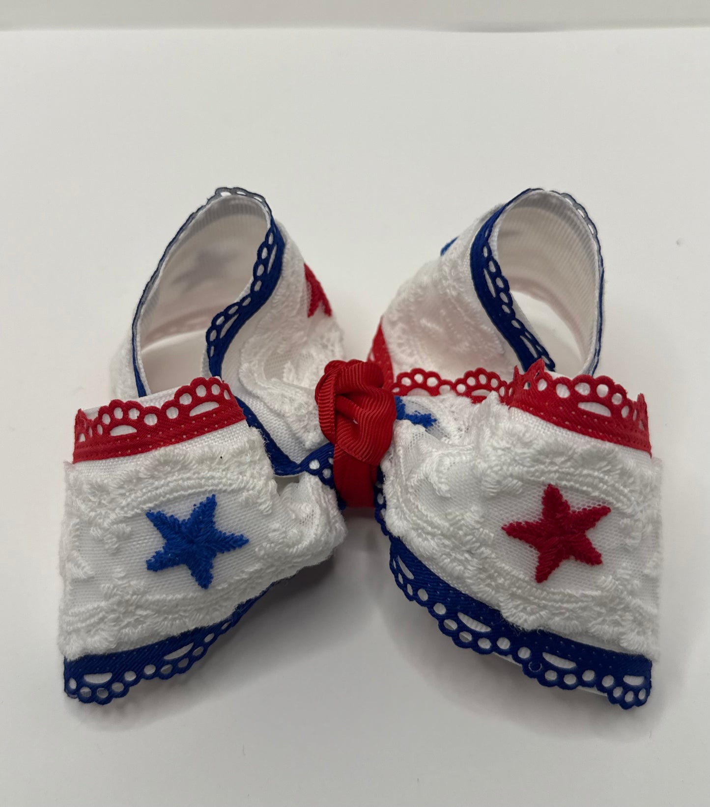 RWB Lace - 5 inch bow